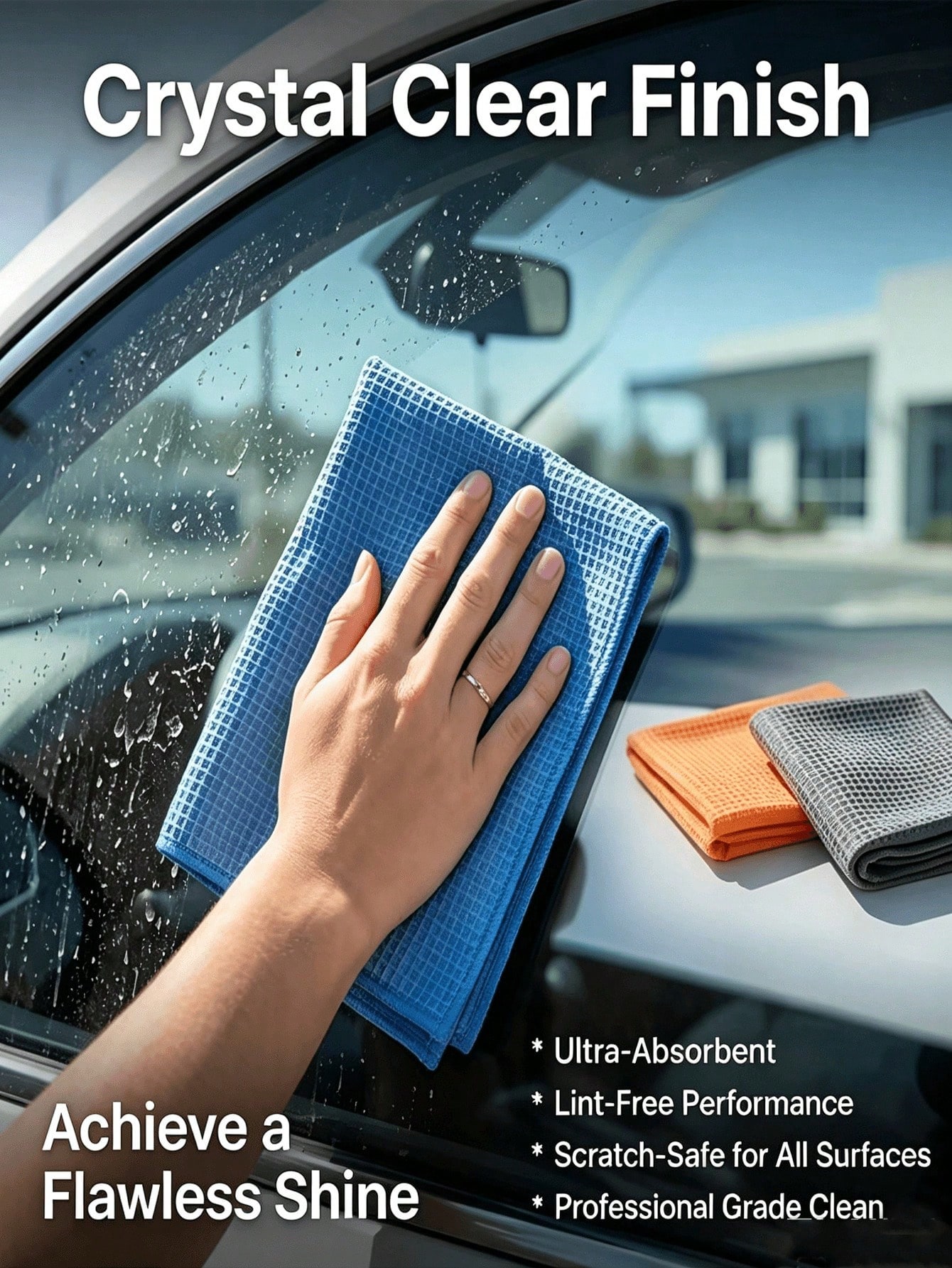 Microfiber Towel Detailing - 40x40cm Microfiber Suede Car Glass Cleaning