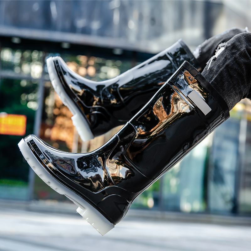 New Men Rain Boots High Rain B - Car Shampoo Ph ulasan dan harga