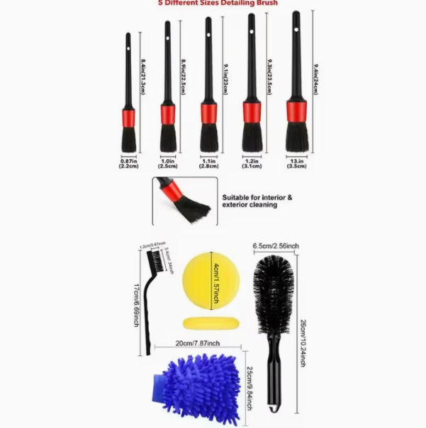 12-piece Car Cleaning Tool Set - Interior Detailing Kit ulasan dan harga
